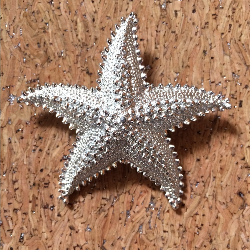 Vintage Silver Tone Starfish Brooch and Earrings Set - Picture 2 of 5